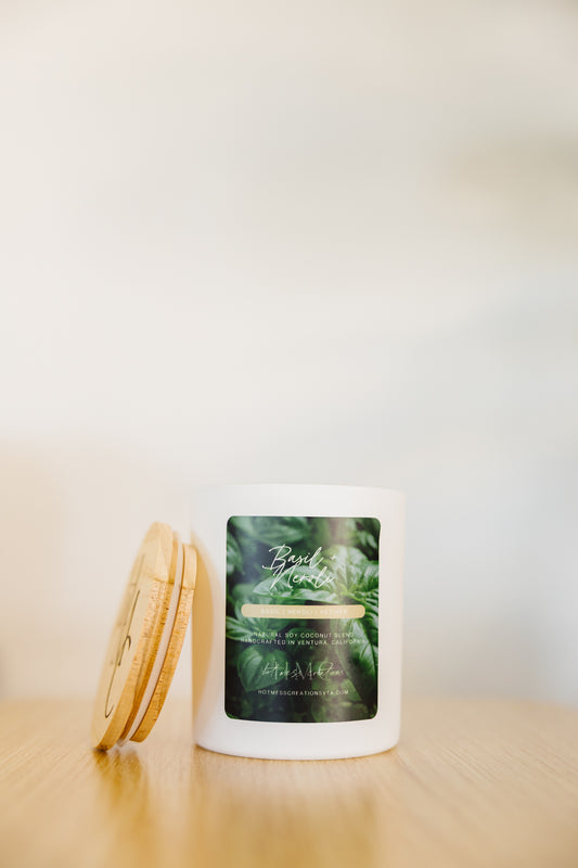 Basil & Neroli Candle – Fresh Herbal & Citrus Blend | Garden Collection
