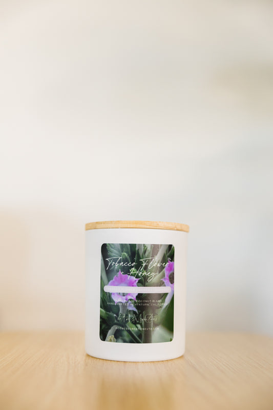 Tobacco Flower & Honey Candle – Warm & Earthy Aroma | Garden Collection