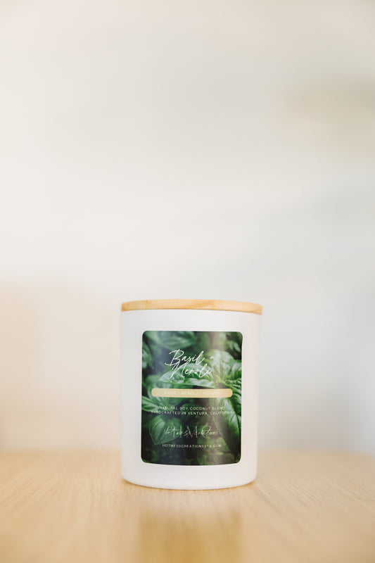 Basil & Neroli Candle – Fresh Herbal & Citrus Blend | Garden Collection