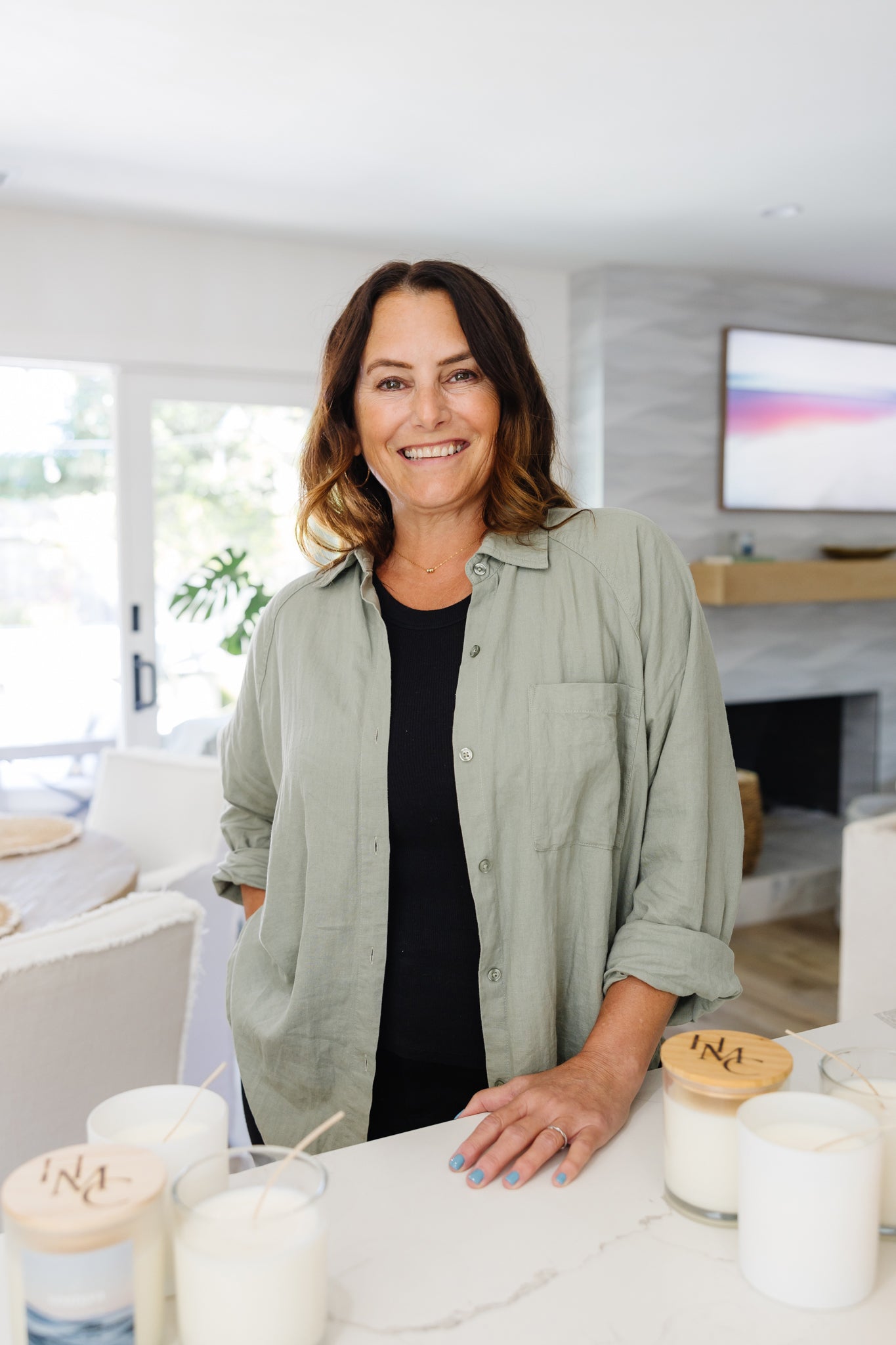 Laurel Walker, owner of Hot Mess Creations candles in Ventura, CA