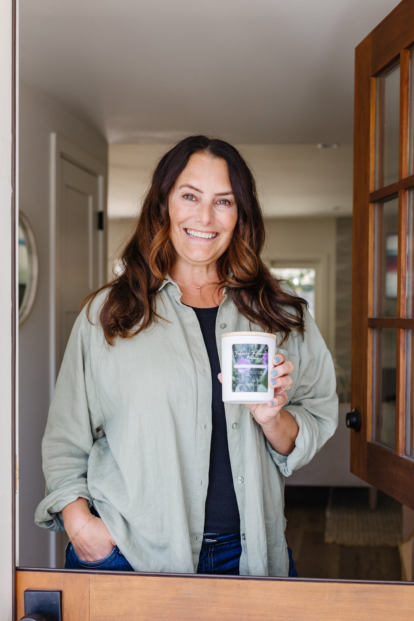 Laurel Walker, owner of Hot Mess Creations handcrafted candles in Ventura, CA