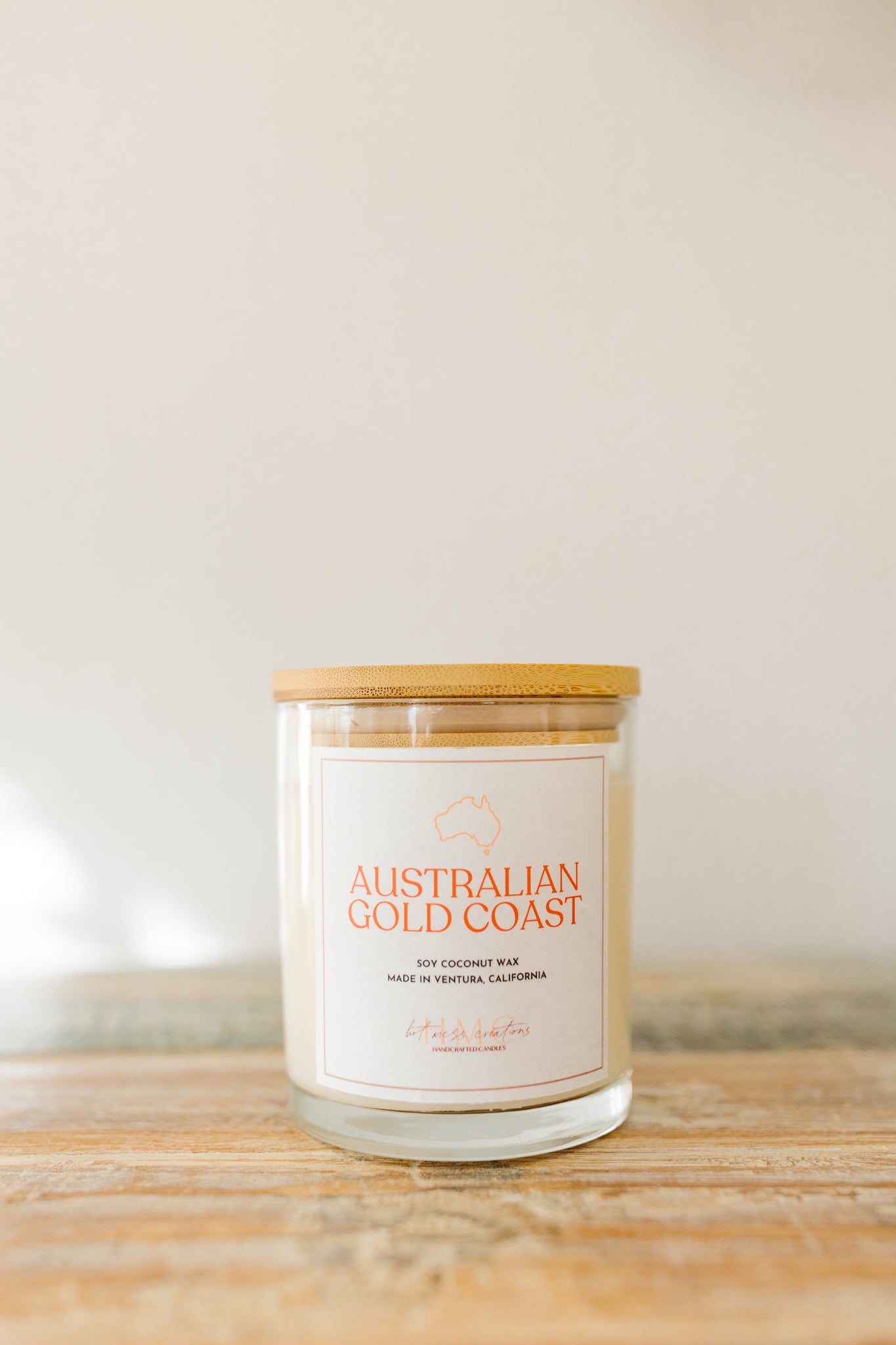 Australian Gold Coast | The Global Collection (1-Wick) | Hot Mess Creations — All Natural, Hand Crafted Candles Made in Ventura, California