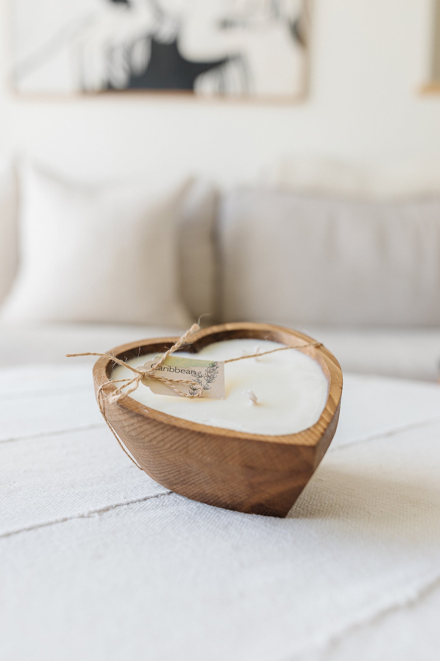 Wooden Heart Shape 3-Wick Candle | Hot Mess Creations — All Natural, Hand Crafted Candles Made in Ventura, California