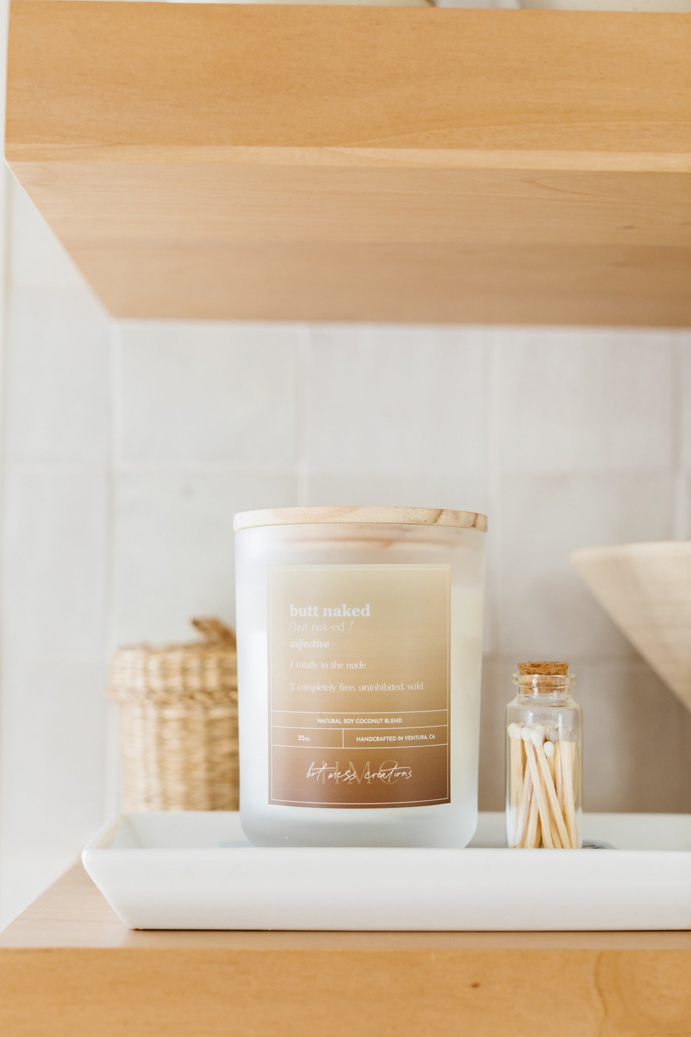 Butt Naked (14oz) | Hot Mess Creations — All Natural, Hand Crafted Candles Made in Ventura, California