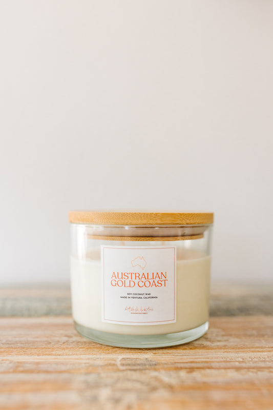Australian Gold Coast | The Global Collection (3-Wick) | Hot Mess Creations — All Natural, Hand Crafted Candles Made in Ventura, California