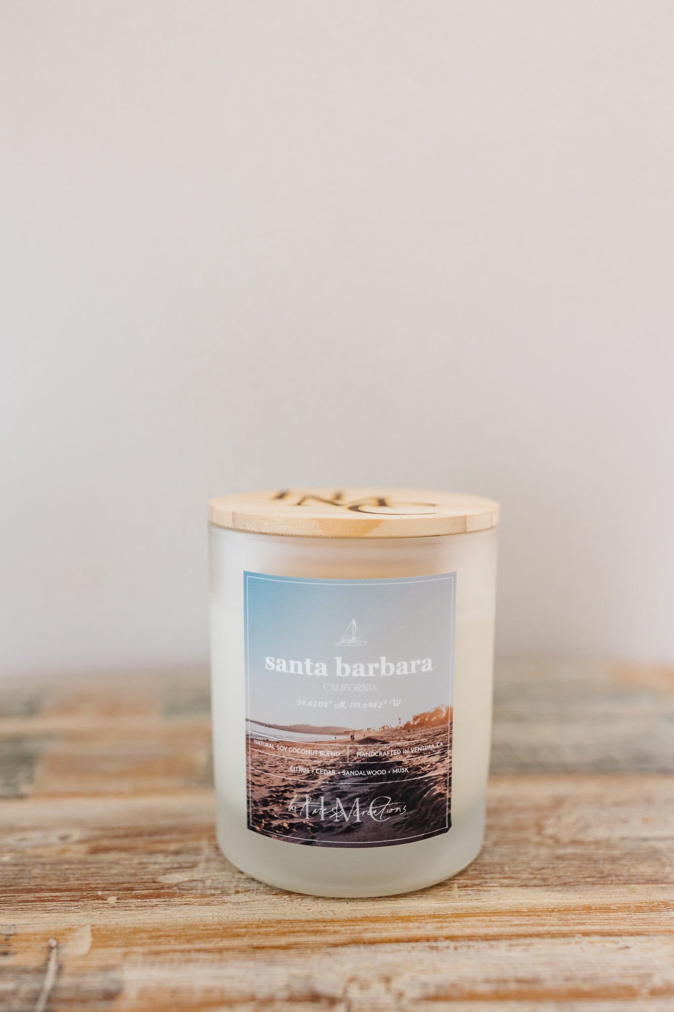 The Santa Barbara Candle | The California Collection | Hot Mess Creations — All Natural, Hand Crafted Candles Made in Ventura, California