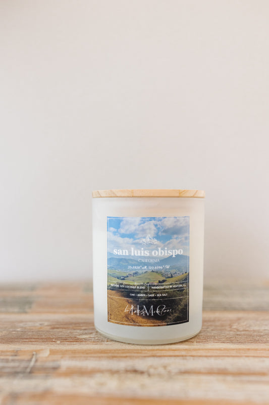 The San Luis Obispo Candle | The California Collection | Hot Mess Creations — All Natural, Hand Crafted Candles Made in Ventura, California