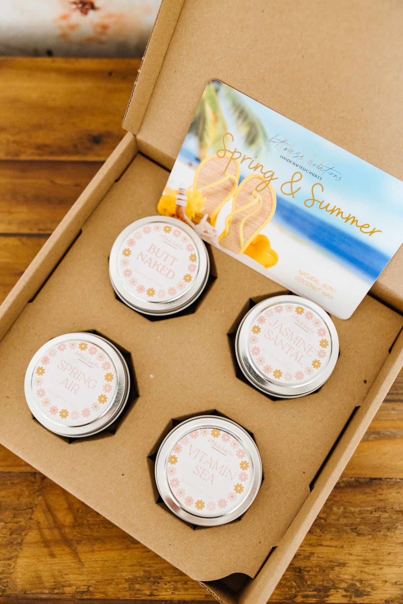 4-Pack Sample Box | Hot Mess Creations — All Natural, Hand Crafted Candles Made in Ventura, California