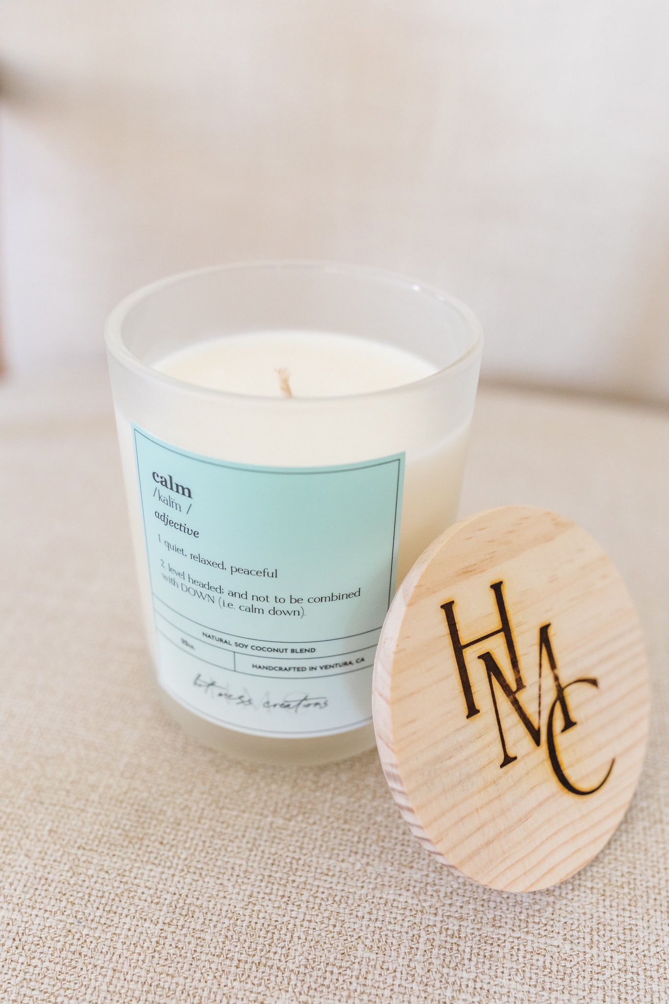 Wooden Heart Shape 3-Wick Candle