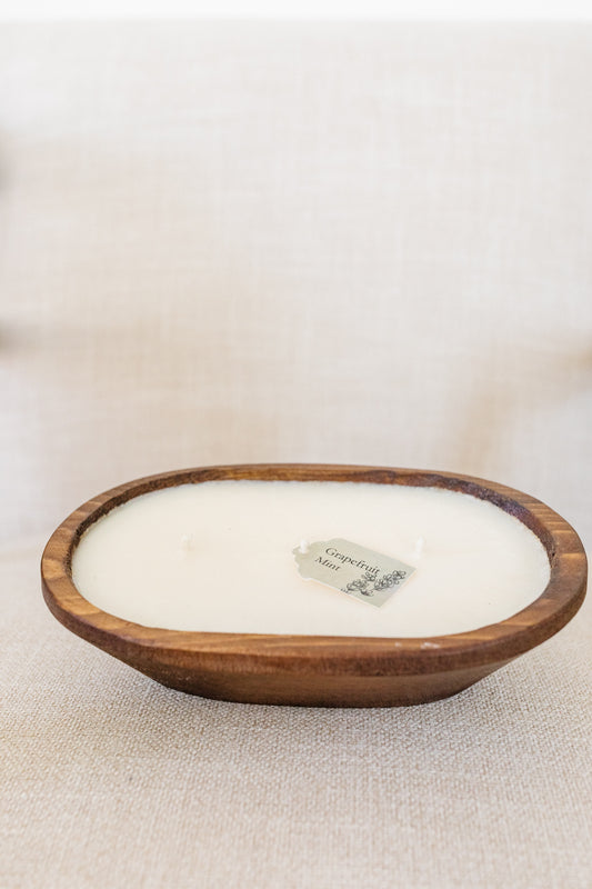 3-Wick Oval Dough Bowl Candle | Hot Mess Creations — All Natural, Hand Crafted Candles Made in Ventura, California