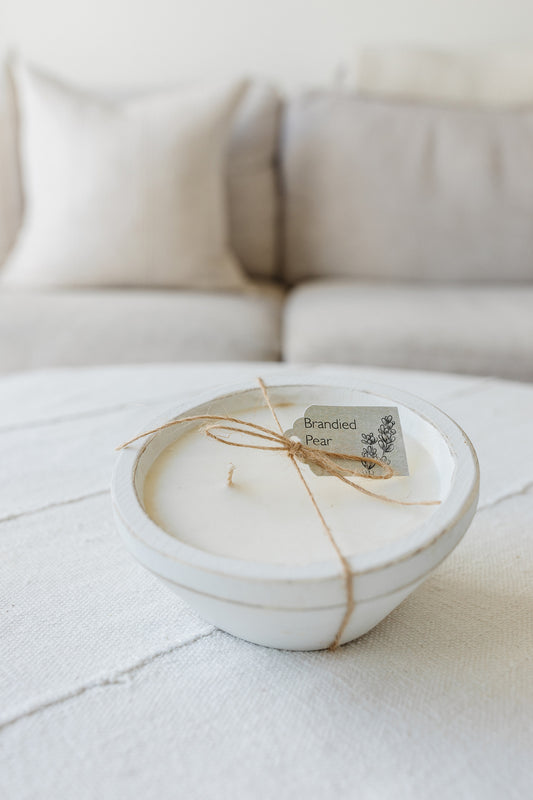Round 2-Wick Dough Bowl Candle | Hot Mess Creations — All Natural, Hand Crafted Candles Made in Ventura, California